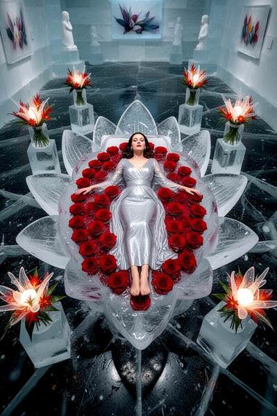 Photograph Ludmila Pavlova Crystal Bed on One Eyeland
