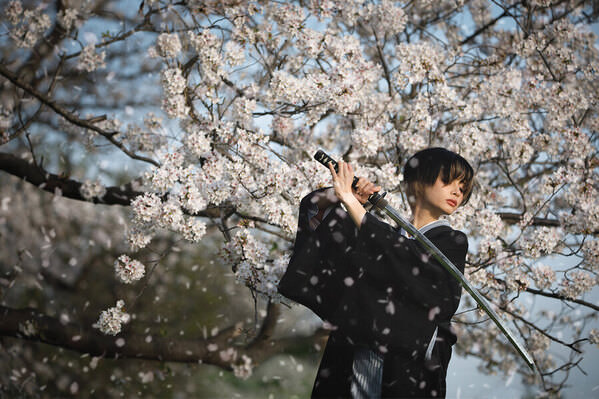 Photograph Setsuna Kurouzu Samurai Sword on One Eyeland