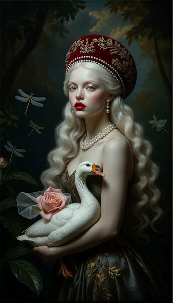 Photograph Dina Poluhina The Lady And The Goose on One Eyeland