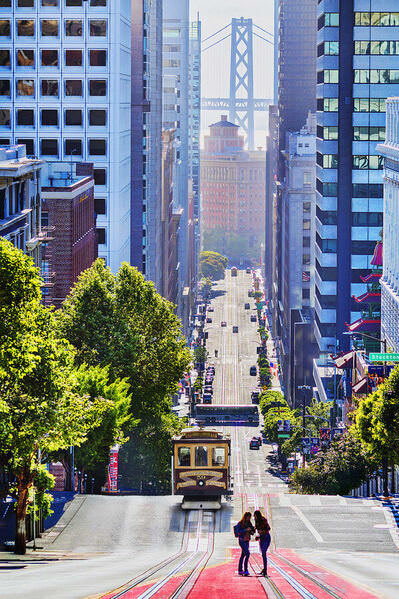 Photograph Mitchell Funk California Street Early Morning on One Eyeland