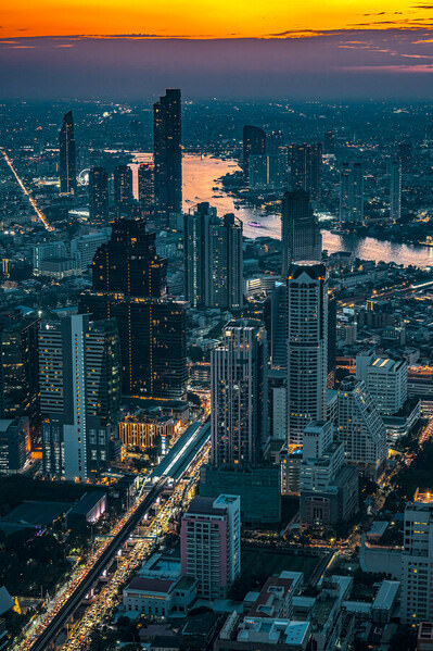 Photograph Ryuhei Suguri Sunset Of Bangkok on One Eyeland
