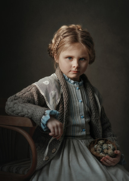Photograph Hanna Balaban Girl With Squall Eggs on One Eyeland