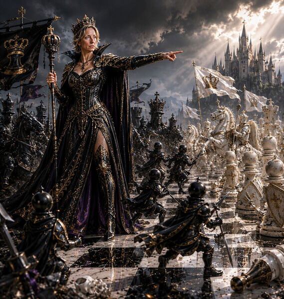 Photograph Yulia Belskaya Chess War on One Eyeland
