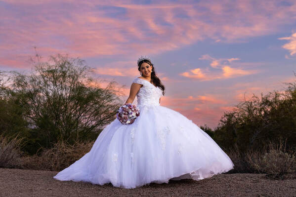 Photograph Arianna Grainey Nevaeh Acosta Quinceanera Dress on One Eyeland