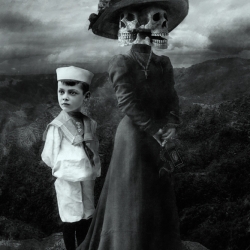 SANTA MUERTE-Chet Morrison-bronze-FINE ART-Collage -35