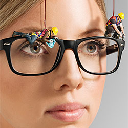 Fixing Glasses-Curtis Trent-bronze-ADVERTISING-Conceptual -1830