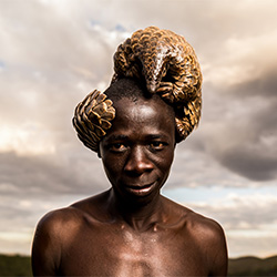 Pangolin Man-Adrian Steirn-bronze-EDITORIAL-Environmental -2544