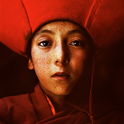 A novice Monk,Ladakh,Indian Himalayas.-Philip Lee Harvey-bronze-PEOPLE-Portrait -4024