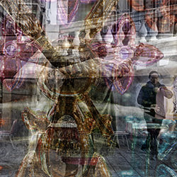 levels of observation-Lutz Hilgers-bronze-FINE ART-Collage -5386