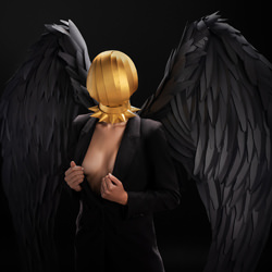 Dark Angel-Ramiro Cueva-bronce-FINE ART-Portrait -5820