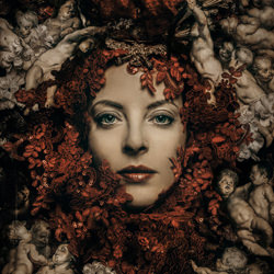 Madonna Rossa con Angeli-Bernd Schirmer-bronce-FINE ART-Portrait -6006