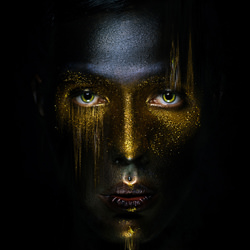 Dark Gold-Salem McBunny-argento-FINE ART-Ritratto -6432