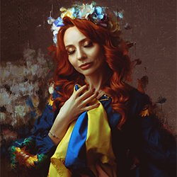Ukrainian beauty.-Kyrylo Golovan-bronze-FINE ART-Portrait -6506