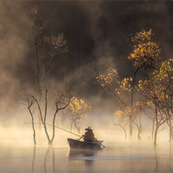 Nuovo giorno nel lago Tuyen Lam-Tuan Nguyen Tan-argento-FINE ART-Paesaggio -7027