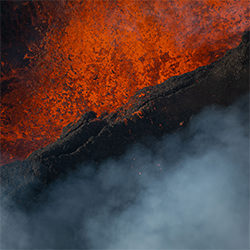 Emerging Earth: Volcanic Eruptions of Mauna Loa-Cody Roberts-silver-FINE ART-Abstract -7028