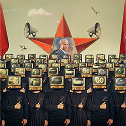 Dictateur. La propagande. Victimes-Svetlana Melik Nubarova-argent-LIVRE-Fine Art-7127