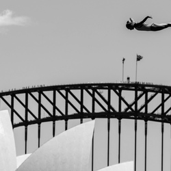Red Bull Cliff Diving final 2024 in Sydney-Andrea Francolini-gold-EDITORIAL-Sports -8740