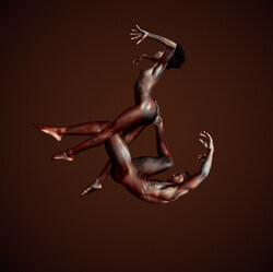 Human Body Study, Pairs #140-Howard Schatz-gold-FINE ART-Other -8754