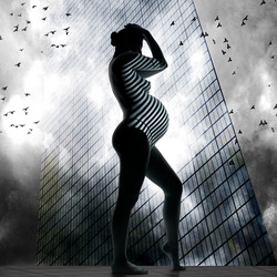Pregnancy Study #1714-Howard Schatz-bronze-FINE ART-Portrait -8182