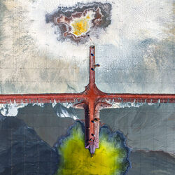 Primordial-Mark Gray-gold-FINE ART-Abstract -8792