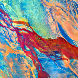 Psychedelic-Mark Gray-bronze-FINE ART-Abstract -8421