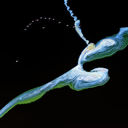 Flight of the pink Flamingoes series-David Beavis-gold-FINE ART-Abstract -8777