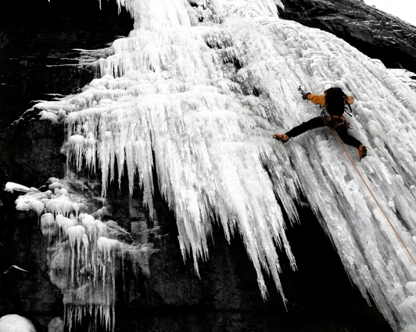 Photograph Kevin Steele Ice Climbing on One Eyeland