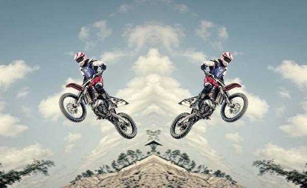 Photograph Pete Barrett Motocross 2 on One Eyeland
