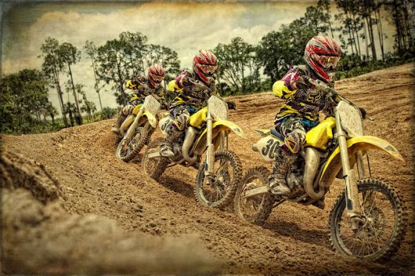 Photograph Pete Barrett Motocross Sequence on One Eyeland