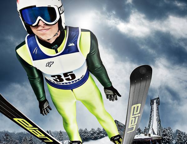 Photograph Scott Bell Ski Jump on One Eyeland