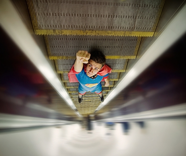 Photograph Dimitri Bogachuk Superman In Subway on One Eyeland