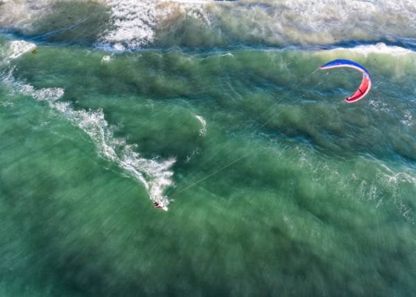 Photograph Ben Welsh Kitesurfing Tarifa on One Eyeland