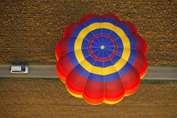 Photograph Massimo Dallaglio Air Ballon And Car on One Eyeland