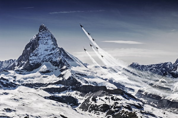 Photograph Richard Seymour Breitling Jet Team Matterhorn on One Eyeland