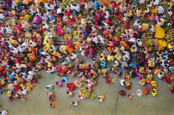 Photograph Manoj Bishwas Chhath Puja on One Eyeland