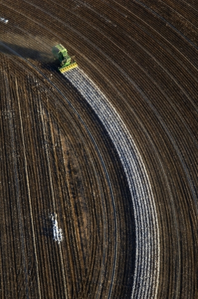 Photograph Curt Dennison Cotton Harvest Aerial on One Eyeland