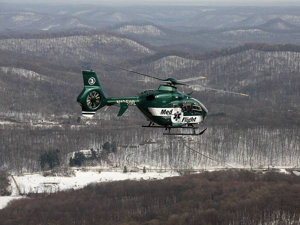 Photograph Larry Hamill Medflight Over The Great Seal Of Ohio on One Eyeland