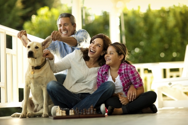 Photograph Jim Erickson Family Plays With Dog Ears on One Eyeland