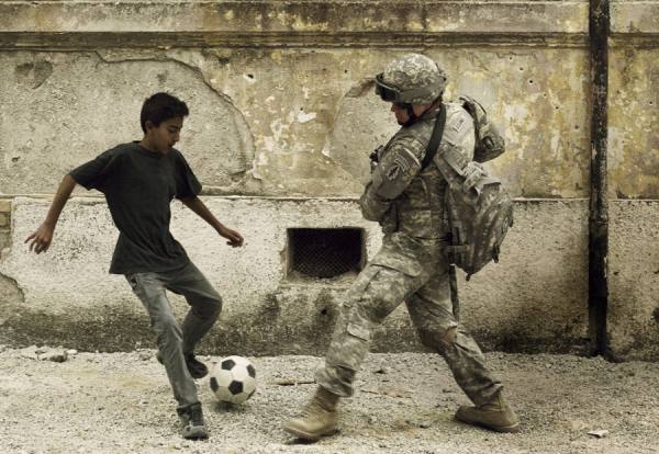 Photograph Marcus Hausser Iraq Soldier on One Eyeland