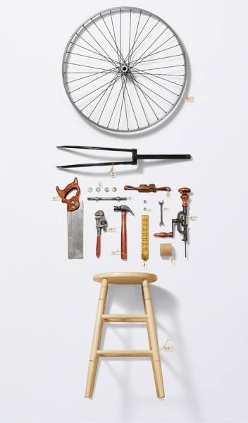 Photograph Marcus Hausser Bycycle Wheels 1913 on One Eyeland