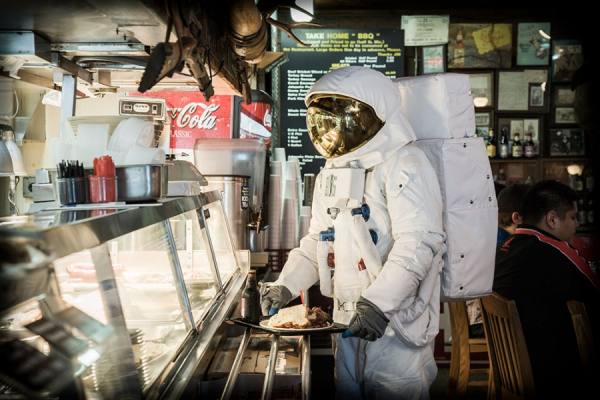 Photograph Terry Vine Astronaut Bbq on One Eyeland