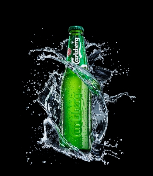 Photograph Stan Musilek Carlsberg Profile Splash on One Eyeland