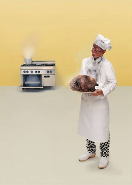 Photograph Jonathan Oakes Chef Disaster on One Eyeland