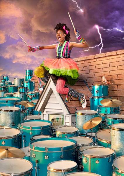 Photograph Todd Baxter Drums Girl on One Eyeland