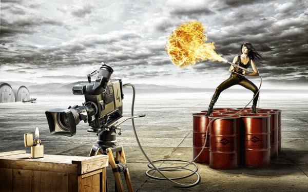 Photograph Paolo Cecchin Fire on One Eyeland