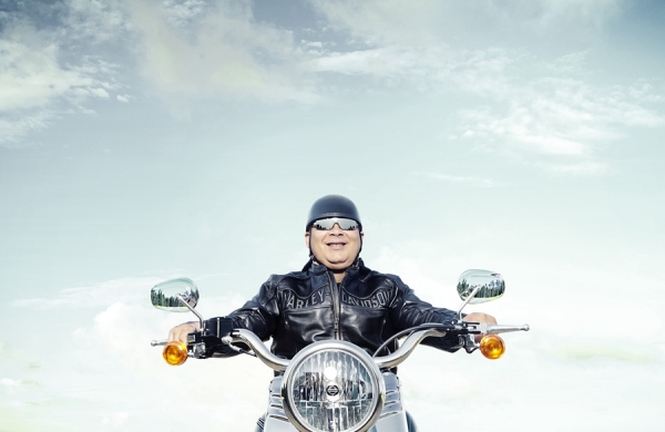 Photograph John Fulton Freedom     Harley Davidson 2 on One Eyeland