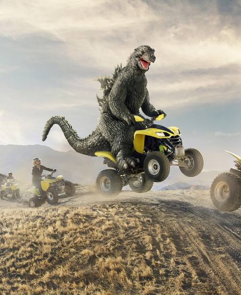 Photograph Markku Lahdesmaki Godzilla Atv on One Eyeland