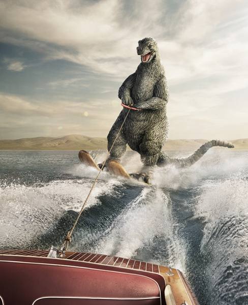 Photograph Markku Lahdesmaki Godzilla Speed Boat on One Eyeland
