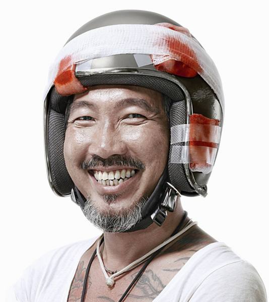 Photograph Chub Nokkaew Helmet Man on One Eyeland