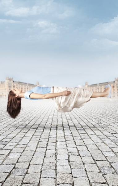 Photograph Primoz Korosec Levitating Woman on One Eyeland